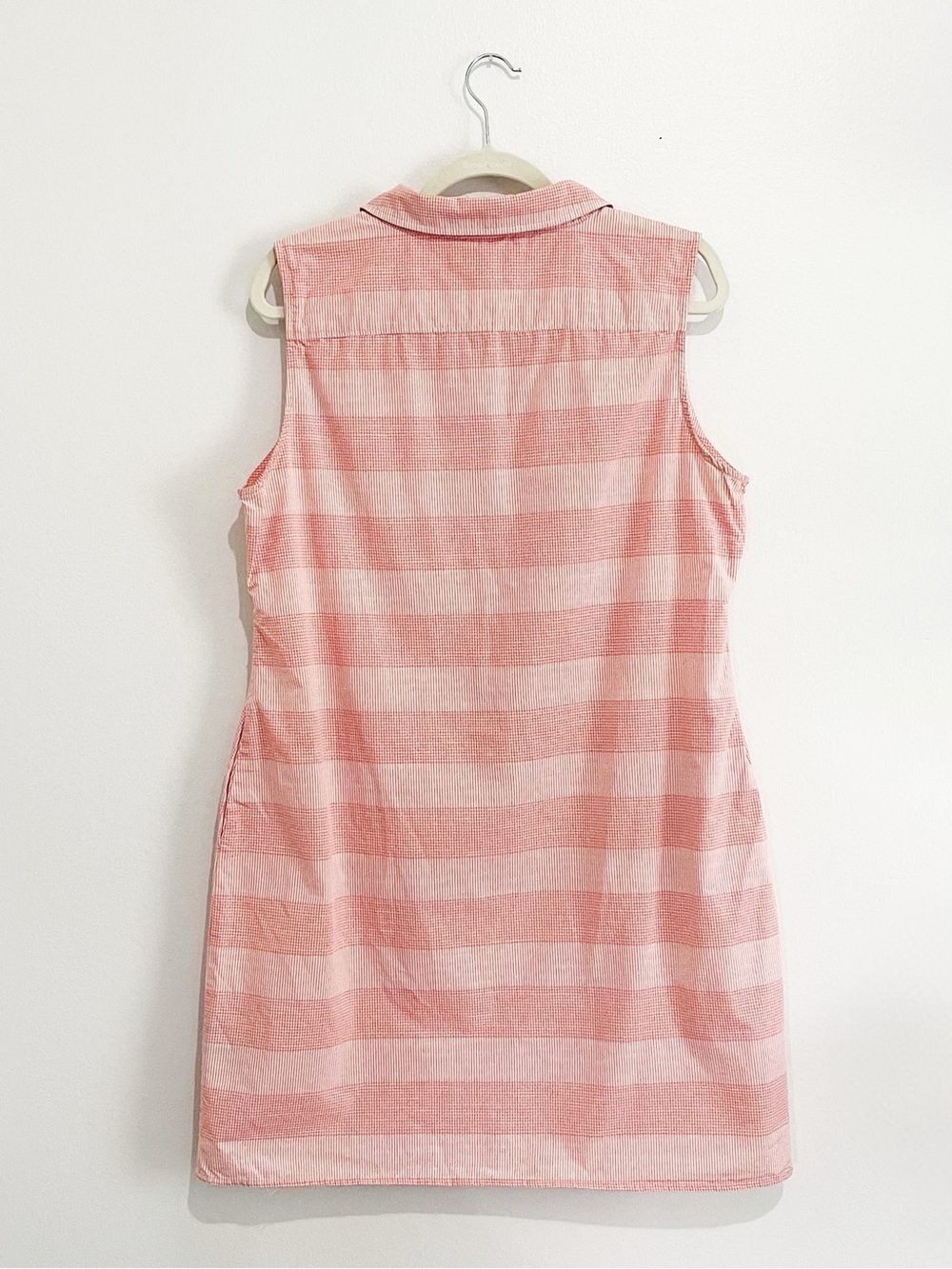 Tommy‎ Hilfiger Pink Plaid Gingham Shirt Dress Tie Waist Coastal Preppy Size 16 - Picture 5 of 14